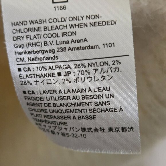 Banana Republic Fairisle Alpaca Blend Sweater S White & Black - Picture 7 of 8